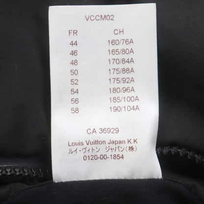 Louis Vuitton Hbg08w Covered Zip-up Gilet Vest Black With Logo Buttons In A
