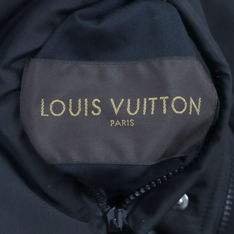 Louis Vuitton Hbg08w Covered Zip-up Gilet Vest Black With Logo Buttons In A