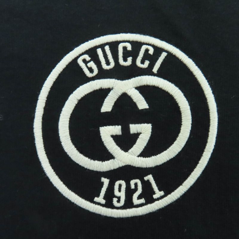 Gucci 756596 Embroidery Cotton Jersey T-shirt 100% Cotton Embroidered Logo