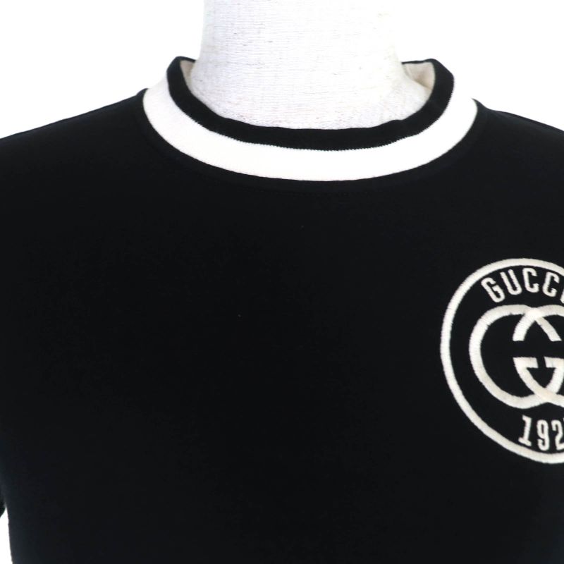 Gucci 756596 Embroidery Cotton Jersey T-shirt 100% Cotton Embroidered Logo