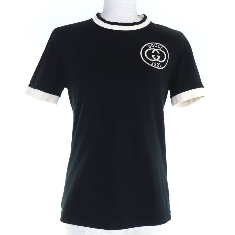 Gucci 756596 Embroidery Cotton Jersey T-shirt 100% Cotton Embroidered Logo