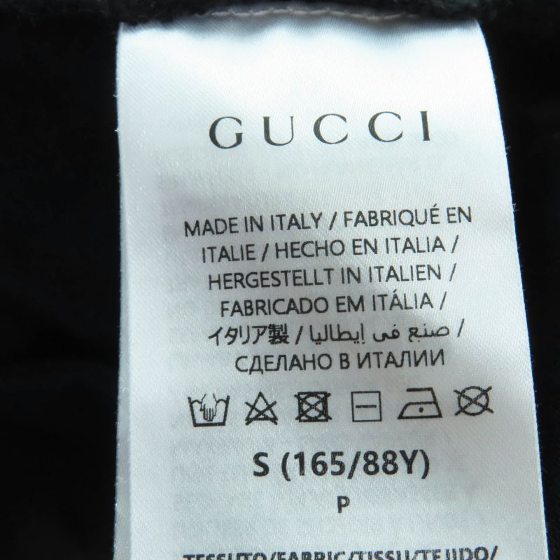 Gucci 756596 Embroidery Cotton Jersey T-shirt 100% Cotton Embroidered Logo