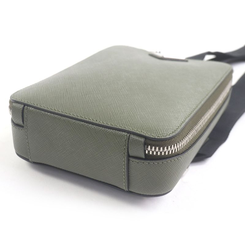 Prada 2vz106 Saffiano Leather Brick Triangle Logo One Shoulder Bag Body Bag