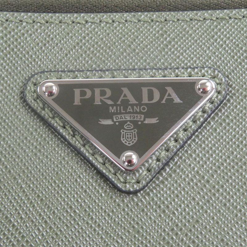 Prada 2vz106 Saffiano Leather Brick Triangle Logo One Shoulder Bag Body Bag