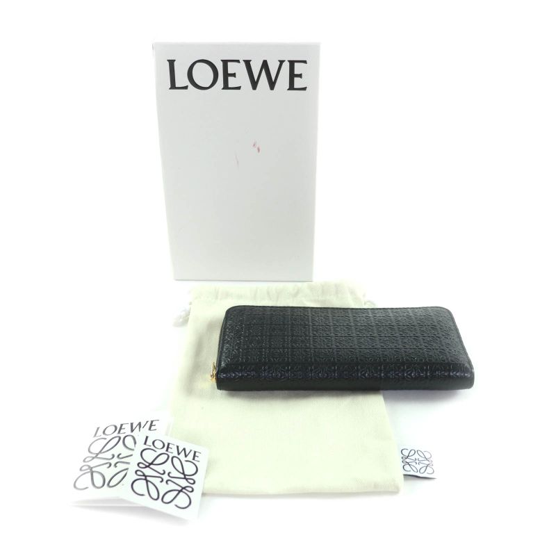 LOEWE C499t12x07 Repeat Zip Around Anagram Leather Long Wallet Long Wallet