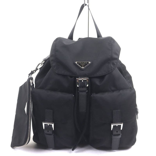 Prada 1bz811 Nylon Leather Re-nylon Triangle Logo Triangle Plate Backpack