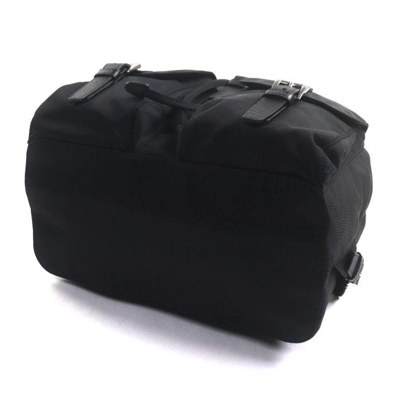 Prada 1bz811 Nylon Leather Re-nylon Triangle Logo Triangle Plate Backpack