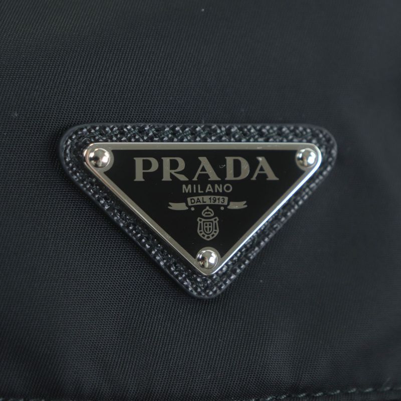 Prada 1bz811 Nylon Leather Re-nylon Triangle Logo Triangle Plate Backpack