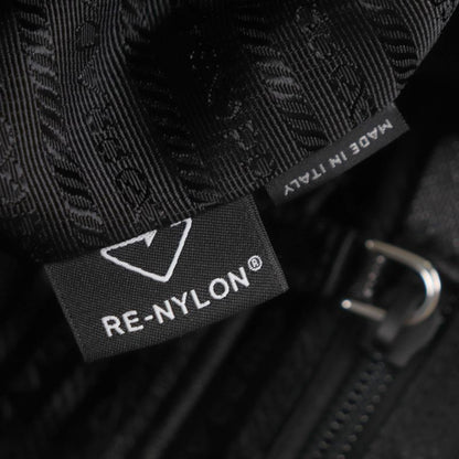 Prada 1bz811 Nylon Leather Re-nylon Triangle Logo Triangle Plate Backpack