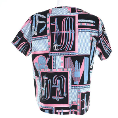 Hermes 4h4634ds 24AW Lettres Equestres 100% Cotton Cropped Short Sleeve T-shirt