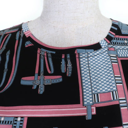 Hermes 4h4634ds 24AW Lettres Equestres 100% Cotton Cropped Short Sleeve T-shirt