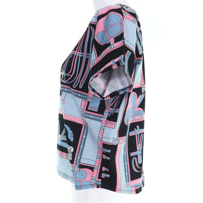 Hermes 4h4634ds 24AW Lettres Equestres 100% Cotton Cropped Short Sleeve T-shirt