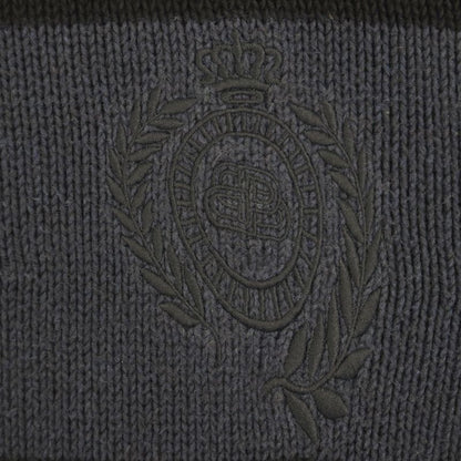 Balenciaga 657397 Asymmetrical Polo Stripe Knitted Sweater Navy Black XS Made