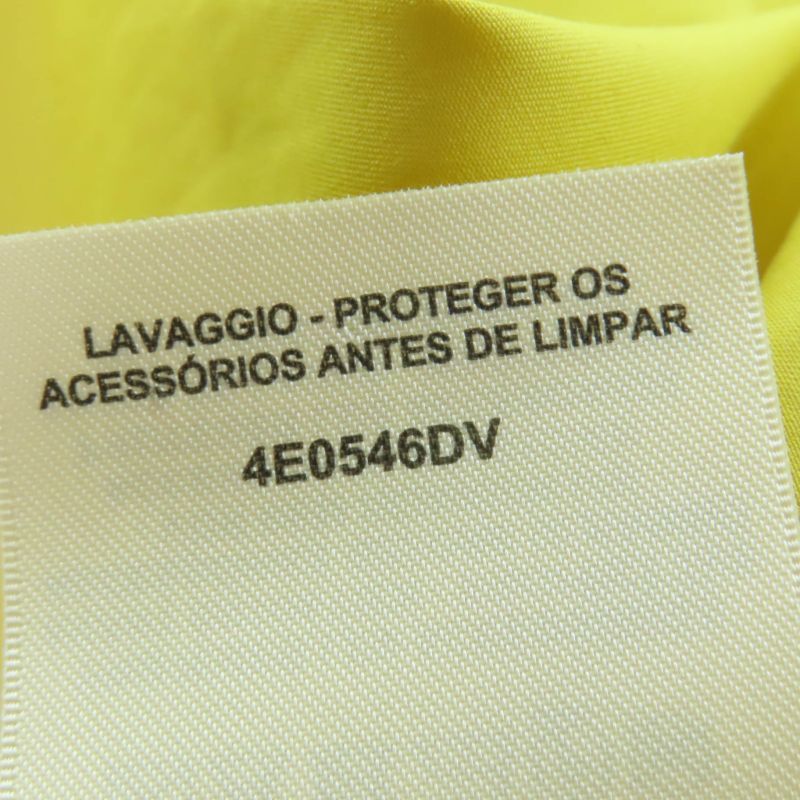 Hermes 4e0546dv 100% Cotton Long Length Shirt Dress Yellow 40 With Hanger Made