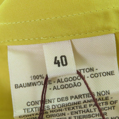 Hermes 4e0546dv 100% Cotton Long Length Shirt Dress Yellow 40 With Hanger Made