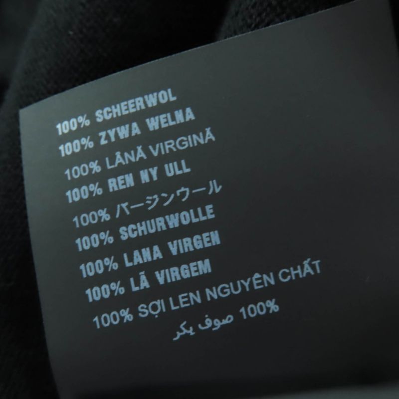 Prada Dna525 100% Virgin Wool V-neck Long Sleeve Knit Cardigan Top Black 38