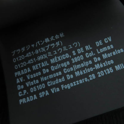 Prada Dna525 100% Virgin Wool V-neck Long Sleeve Knit Cardigan Top Black 38