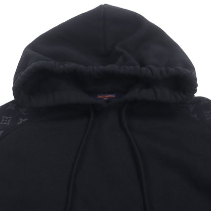 Louis Vuitton 21SS Monogram Circle Cut Lined Hooded Pullover Hoodie Black S