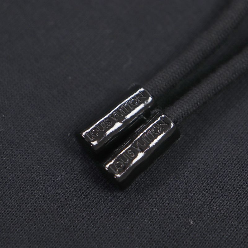 Louis Vuitton 21SS Monogram Circle Cut Lined Hooded Pullover Hoodie Black S