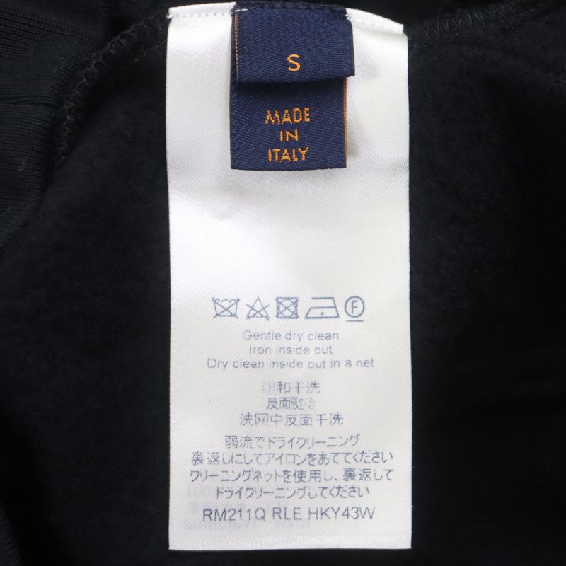 Louis Vuitton 21SS Monogram Circle Cut Lined Hooded Pullover Hoodie Black S