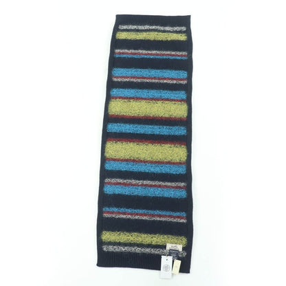 Hermes Wool Cashmere Mohair Blend Faded Stripe Knit Shawl Scarf Multicolor Made