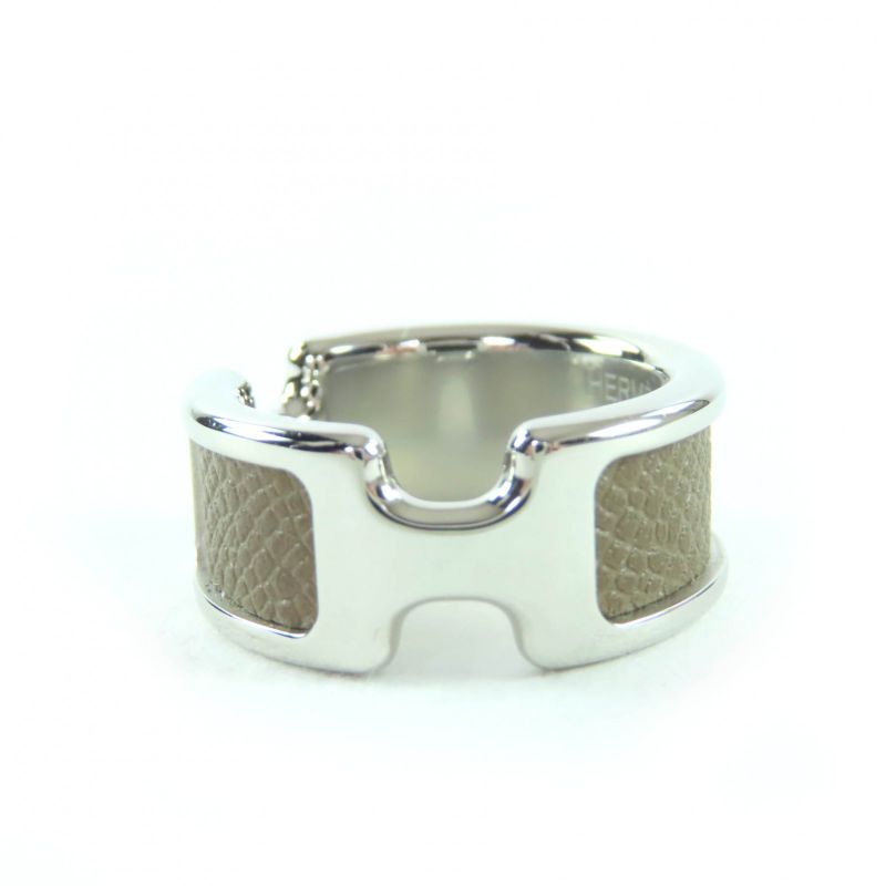 Hermes Olympe Ring PM Vaume D'adam Metal Etoupe Silver Hardware Ring - Ring XS