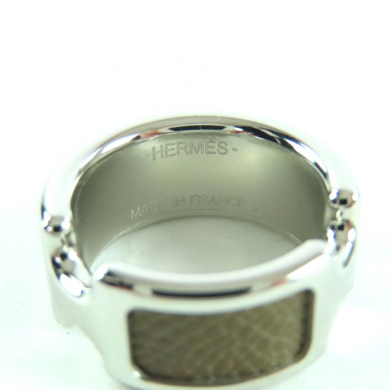 Hermes Olympe Ring PM Vaume D'adam Metal Etoupe Silver Hardware Ring - Ring XS