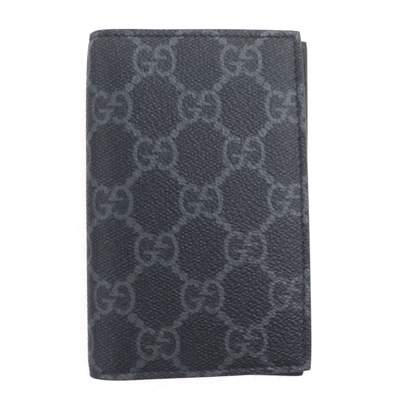 Gucci 821209 Coated Fabric GG Emblem Pass Case Business Card Holder Card Case