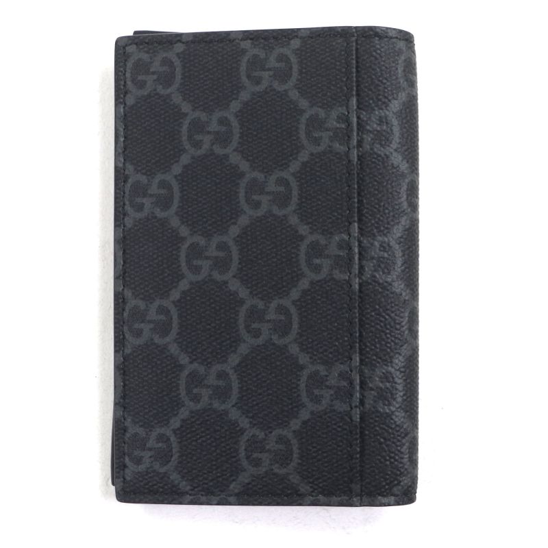 Gucci 821209 Coated Fabric GG Emblem Pass Case Business Card Holder Card Case