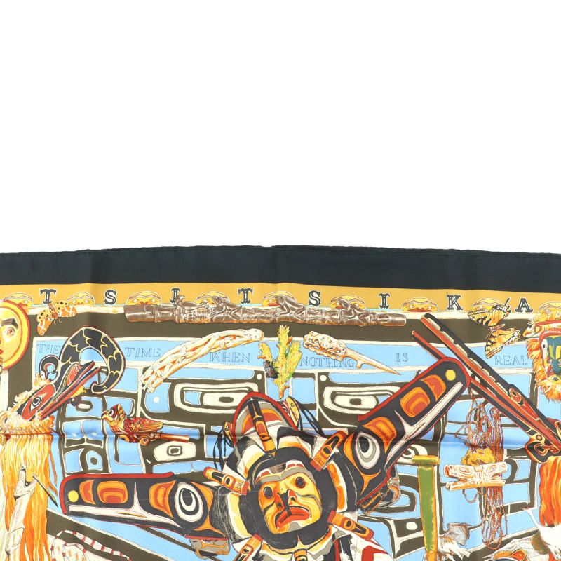 Hermes Carré 90 Tsitsika 100% Silk Rare Kermit Oliver Scarf Multi With Box Made