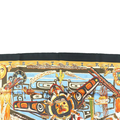 Hermes Carré 90 Tsitsika 100% Silk Rare Kermit Oliver Scarf Multi With Box Made