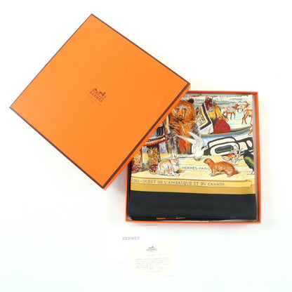 Hermes Carré 90 Tsitsika 100% Silk Rare Kermit Oliver Scarf Multi With Box Made