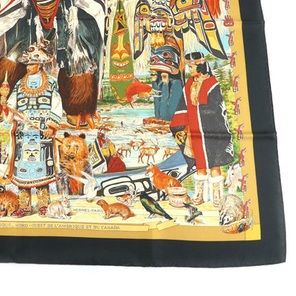 Hermes Carré 90 Tsitsika 100% Silk Rare Kermit Oliver Scarf Multi With Box Made