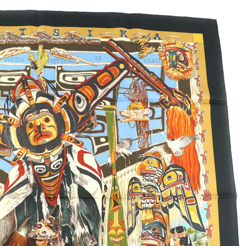 Hermes Carré 90 Tsitsika 100% Silk Rare Kermit Oliver Scarf Multi With Box Made