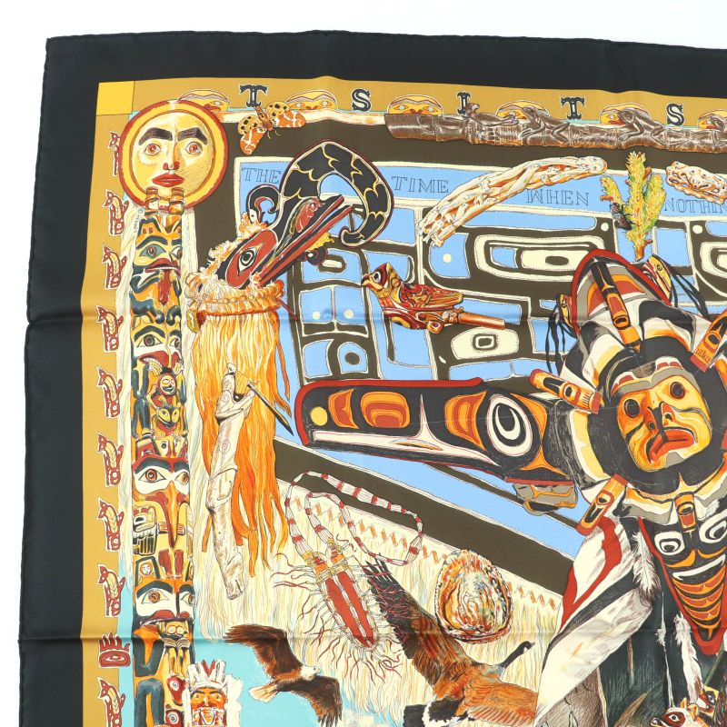 Hermes Carré 90 Tsitsika 100% Silk Rare Kermit Oliver Scarf Multi With Box Made