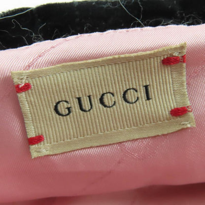 Gucci 763498 Sheepskin Gghardware Lamb Fur Hat Ivory M Storage With Bag Made In