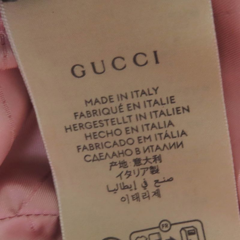 Gucci 763498 Sheepskin Gghardware Lamb Fur Hat Ivory M Storage With Bag Made In