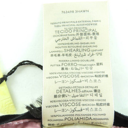 Gucci 763498 Sheepskin Gghardware Lamb Fur Hat Ivory M Storage With Bag Made In