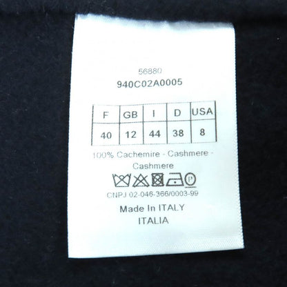 Christian DIOR 940c02a0005 100% Cashmere Double Breasted Coat Navy 44 Made In