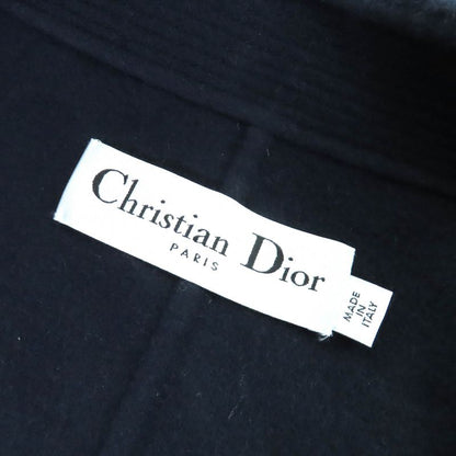 Christian DIOR 940c02a0005 100% Cashmere Double Breasted Coat Navy 44 Made In