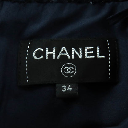 CHANEL P60275 Lined With 100% Silk Lapausa Trapezoidal Tweed Skirt With Coco