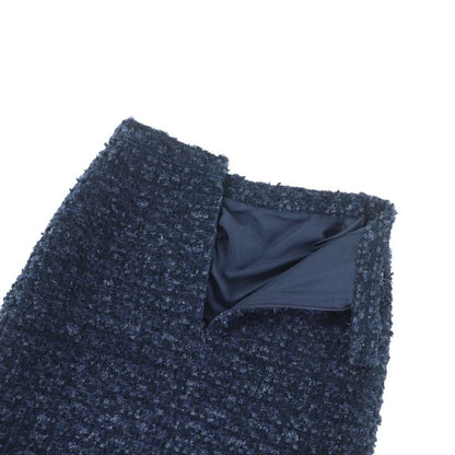 CHANEL P60275 Lined With 100% Silk Lapausa Trapezoidal Tweed Skirt With Coco