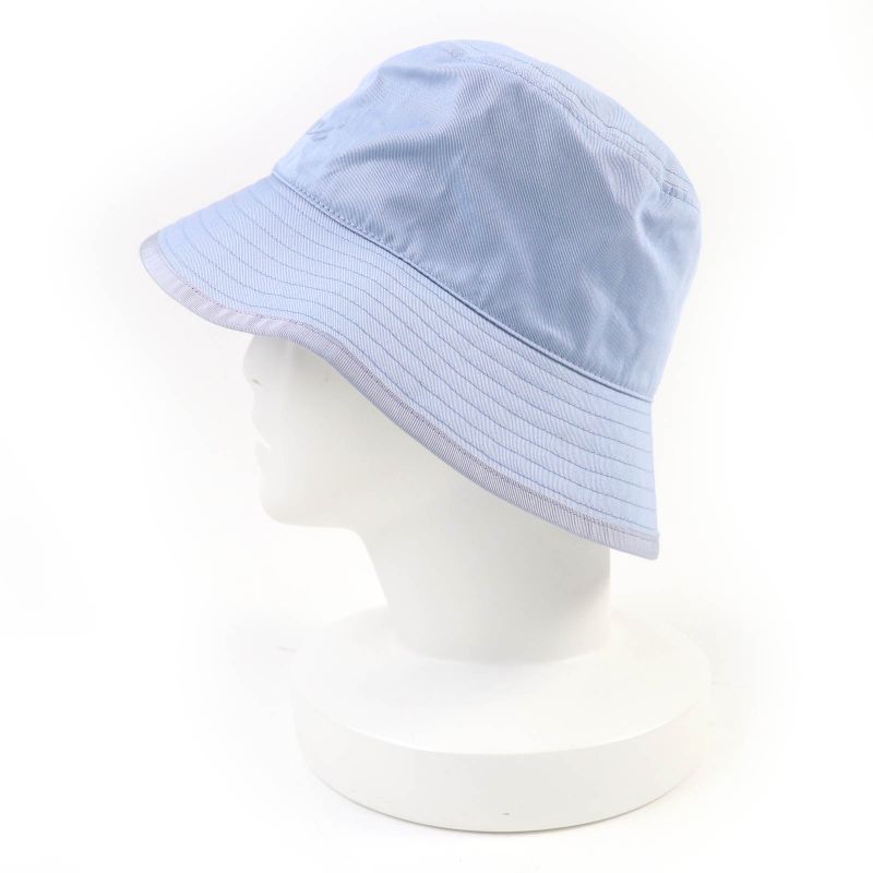 Gucci 24SS 782733 Logo Embroidered Bucket Hat Light Blue S Storage With Bag