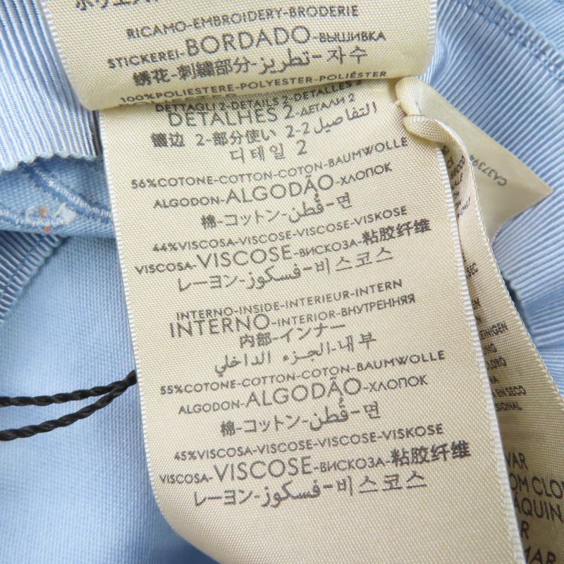 Gucci 24SS 782733 Logo Embroidered Bucket Hat Light Blue S Storage With Bag