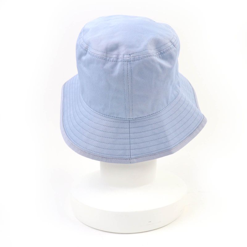Gucci 24SS 782733 Logo Embroidered Bucket Hat Light Blue S Storage With Bag