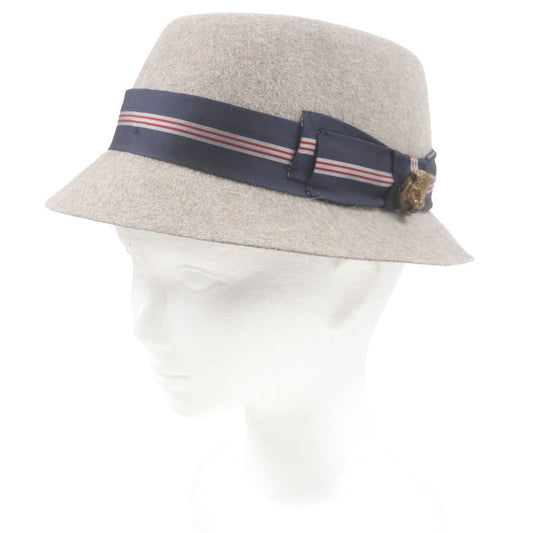 Gucci Rabbit Fur Taiga Head Felt Hat Beige L/59cm (23.23in) With Box Made In