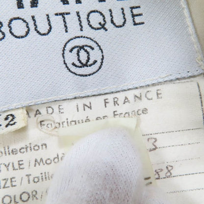 CHANEL Vintage 018 28363 90's Coco Mark Button Tweed Jacket With Belt Skirt