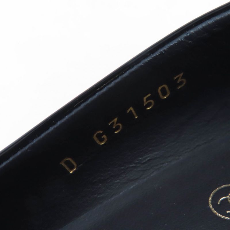 CHANEL 16C G31503 Coco Mark Patent Leather Flat Pumps Black 34.5 With Box And