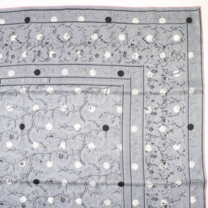 Hermes Carre Geant Carre 140 Indian Hunting 100% Silk Gris/blanc Scarf With Box