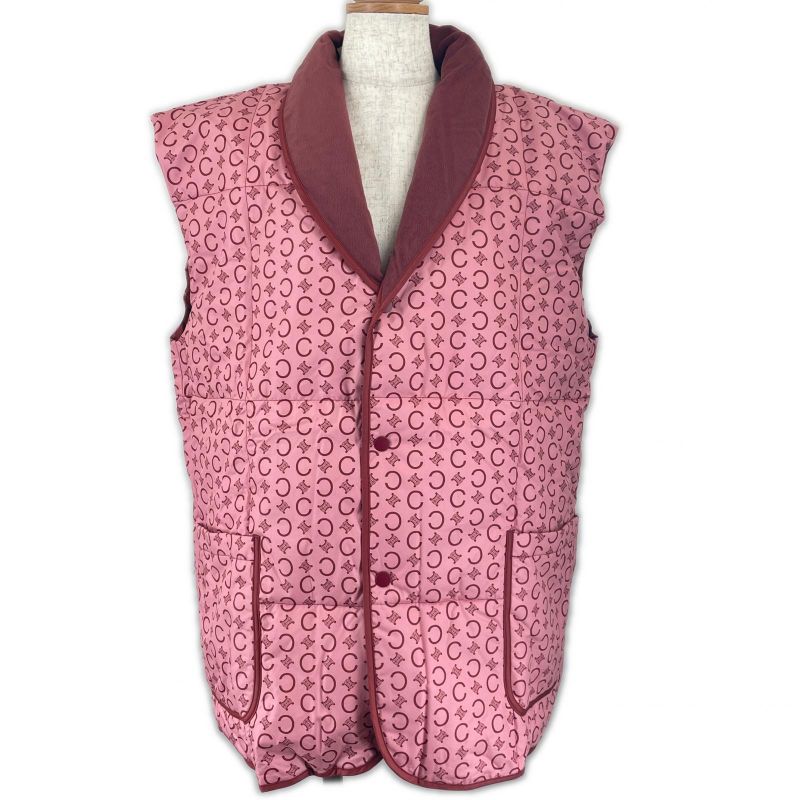 Celine Saf1553736 100% Cotton Triomphe Sleeper Pink M~L With Box Made In Japan